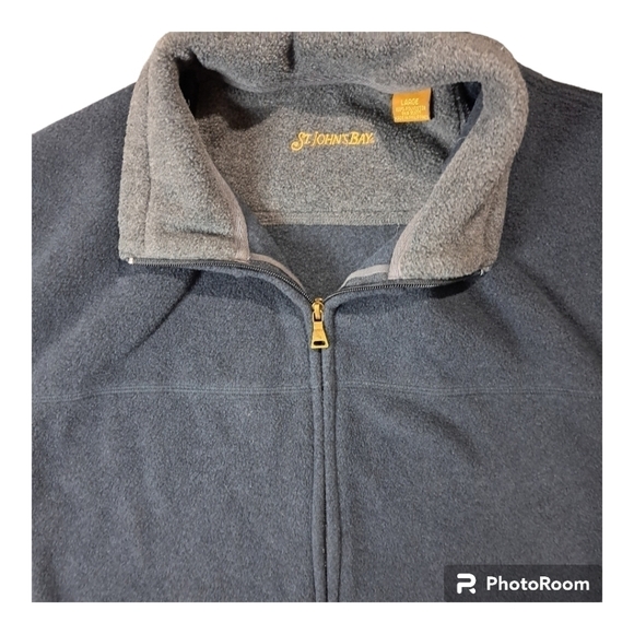St. John's Bay Mens Large Fleece Zip Up Sweater - Picture 12 of 13